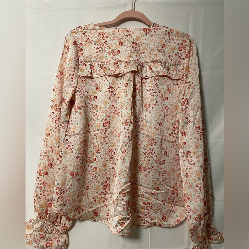 Heyson Floral Long Sleeve Peasant Top - Picture 2 of 3